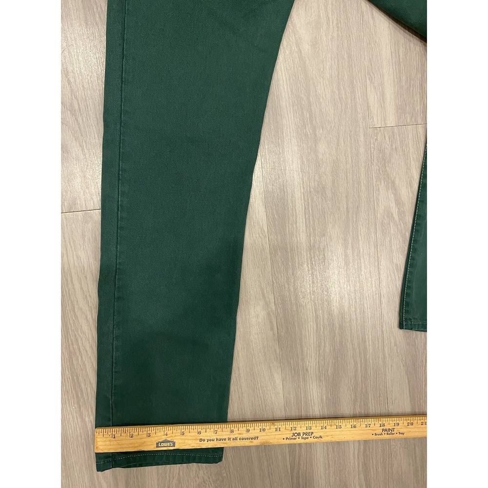 Vintage Avirex Jeans Mens 28x32 Green Made In Italy Button Fly New York City USA - Picture 6 of 11